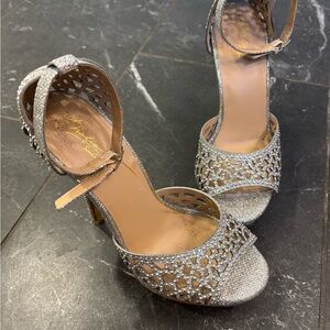 Elegant Silver Women's Heels